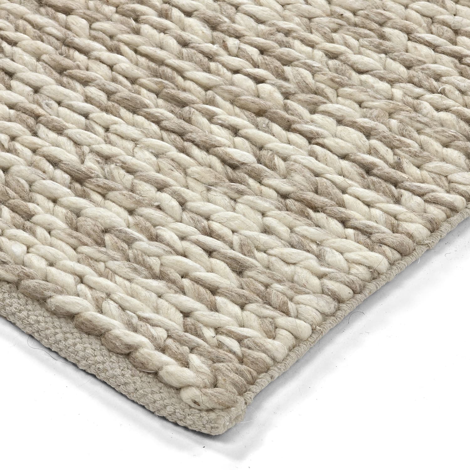 Ullmatta - Talvia Braided Wool (natur) (Storlek: 160 x 230 cm)
