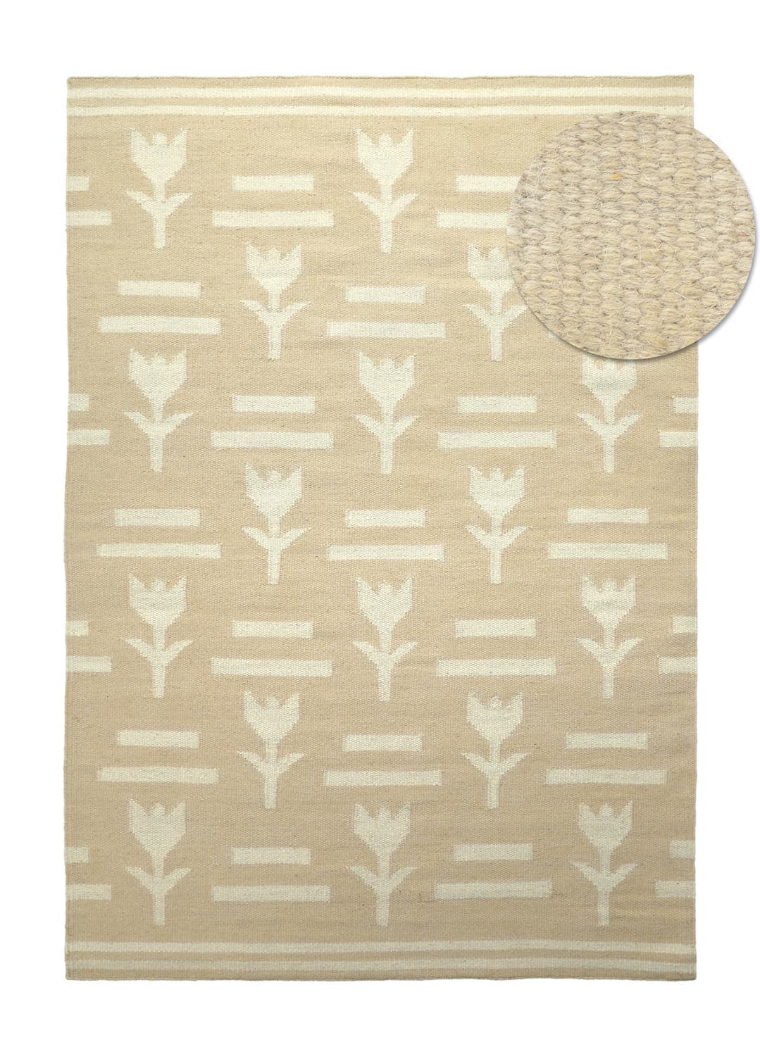 Ullmatta - Tomar (beige/creme) (Storlek: 80 x 150 cm)