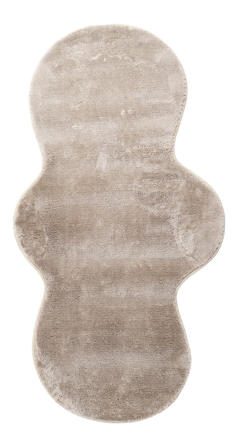 Vågig Gångmatta - Aranga Super Soft Fur (brun) (Storlek: 80 x 150 cm)