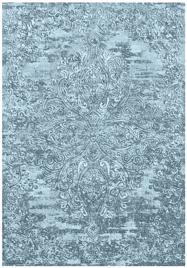 Wiltonmatta - Valenza (blå) (Storlek: 200 x 280 cm)