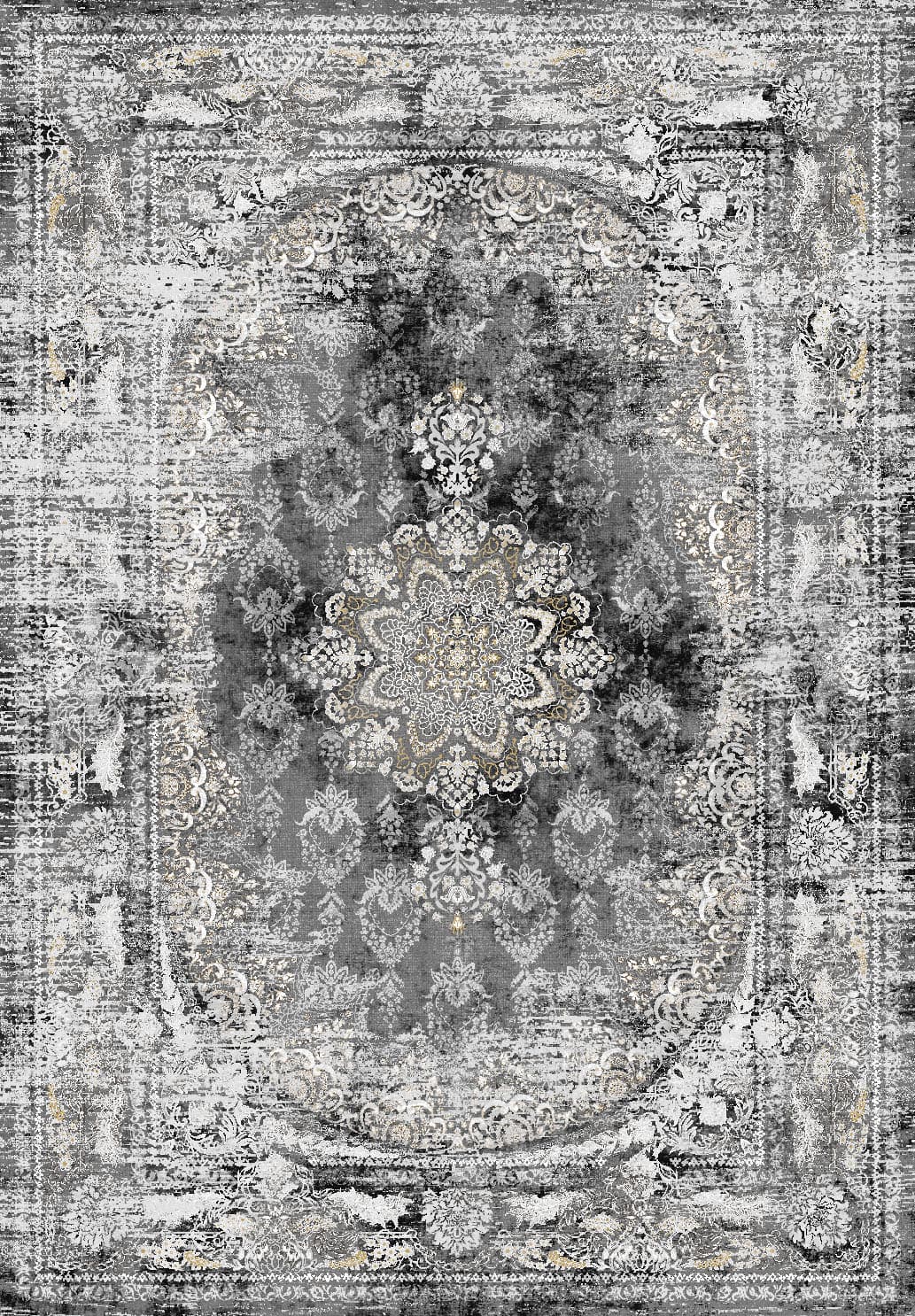 Wiltonmatta - Valeria (svart) (Storlek: 200 x 280 cm)