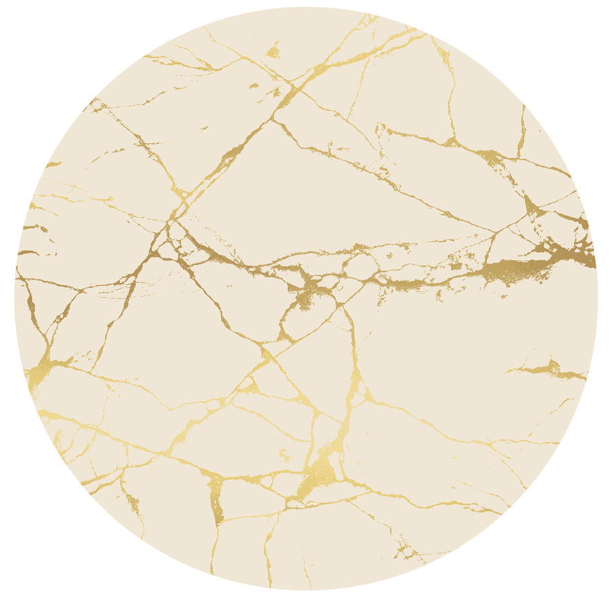 Rund matta - Vieste (beige/guld) (Storlek: Ø 160 cm)