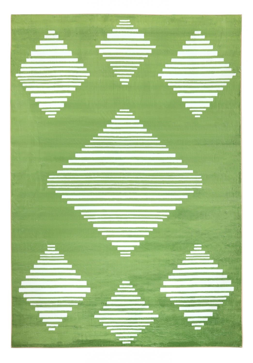 Wiltonmatta - Carmen (grön/vit) (Storlek: 200 x 280 cm)
