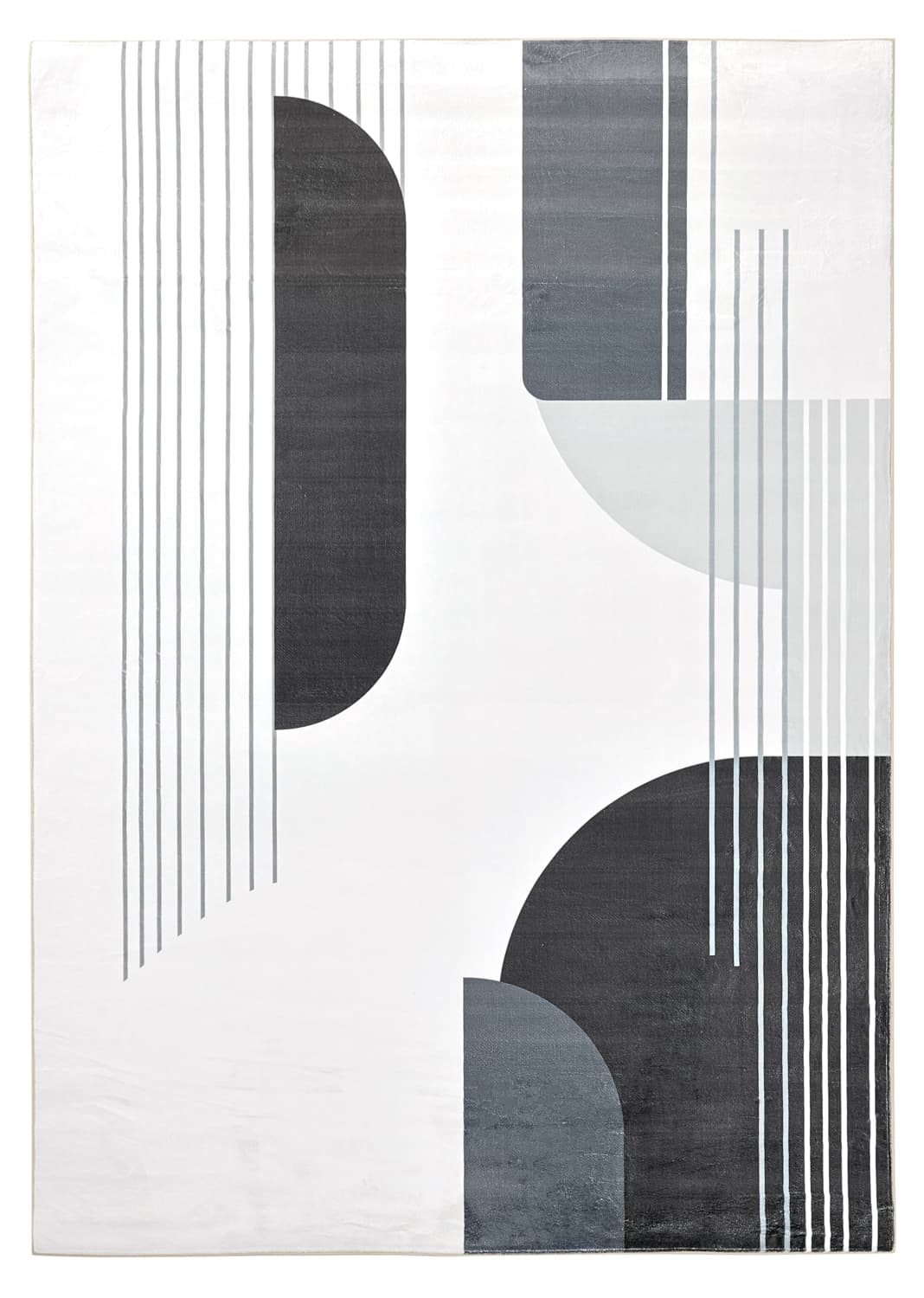 Wiltonmatta - Delft (vit/grå/svart) (Storlek: 200 x 280 cm)