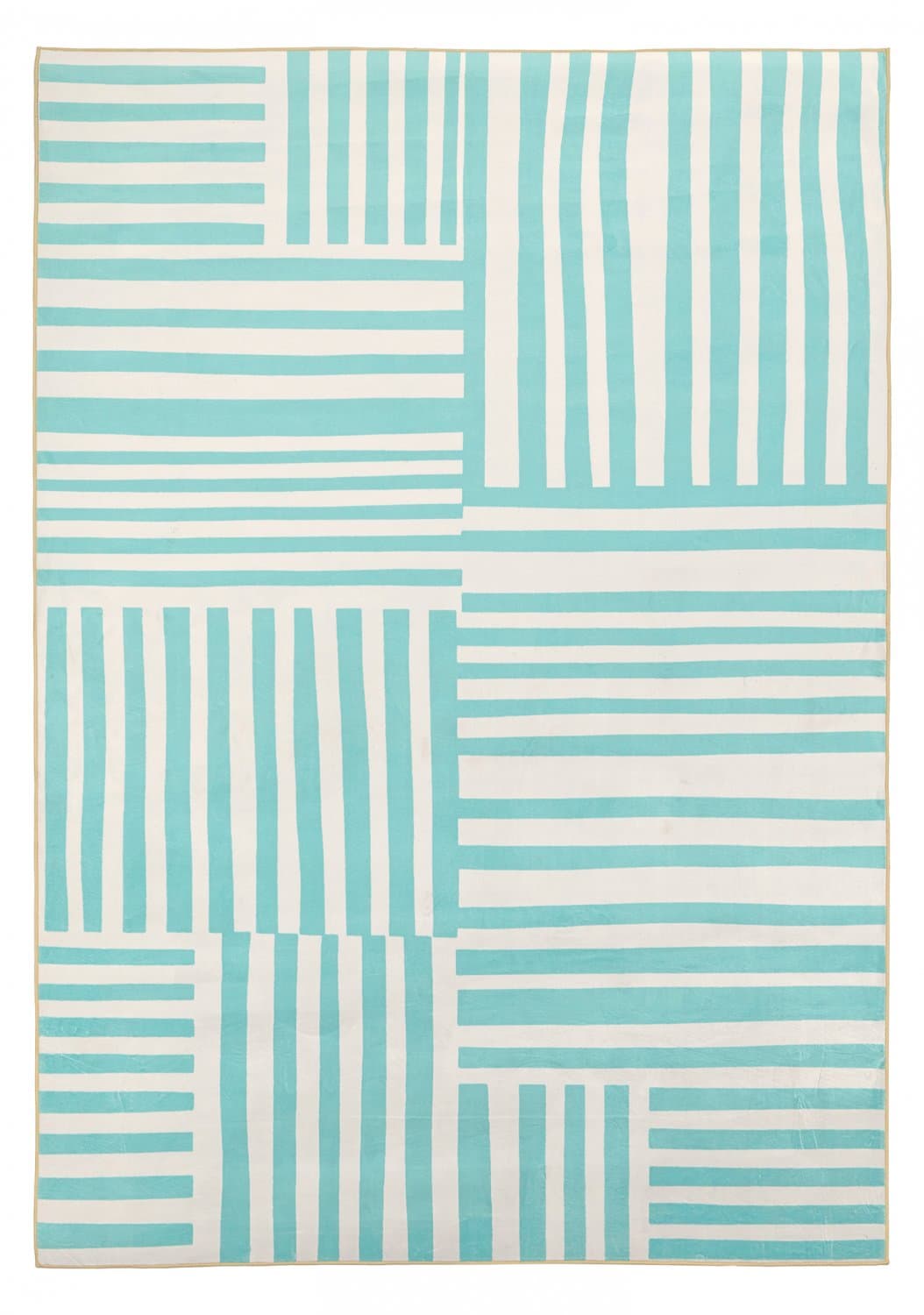 Wiltonmatta - Joma (turkos/vit) (Storlek: 200 x 280 cm)