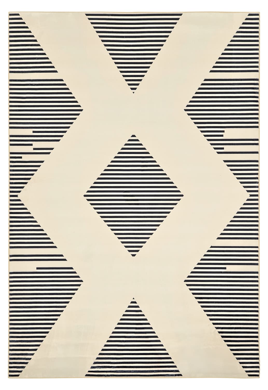 Wiltonmatta - Pucon (svart/creme) (Storlek: 240 x 340 cm)