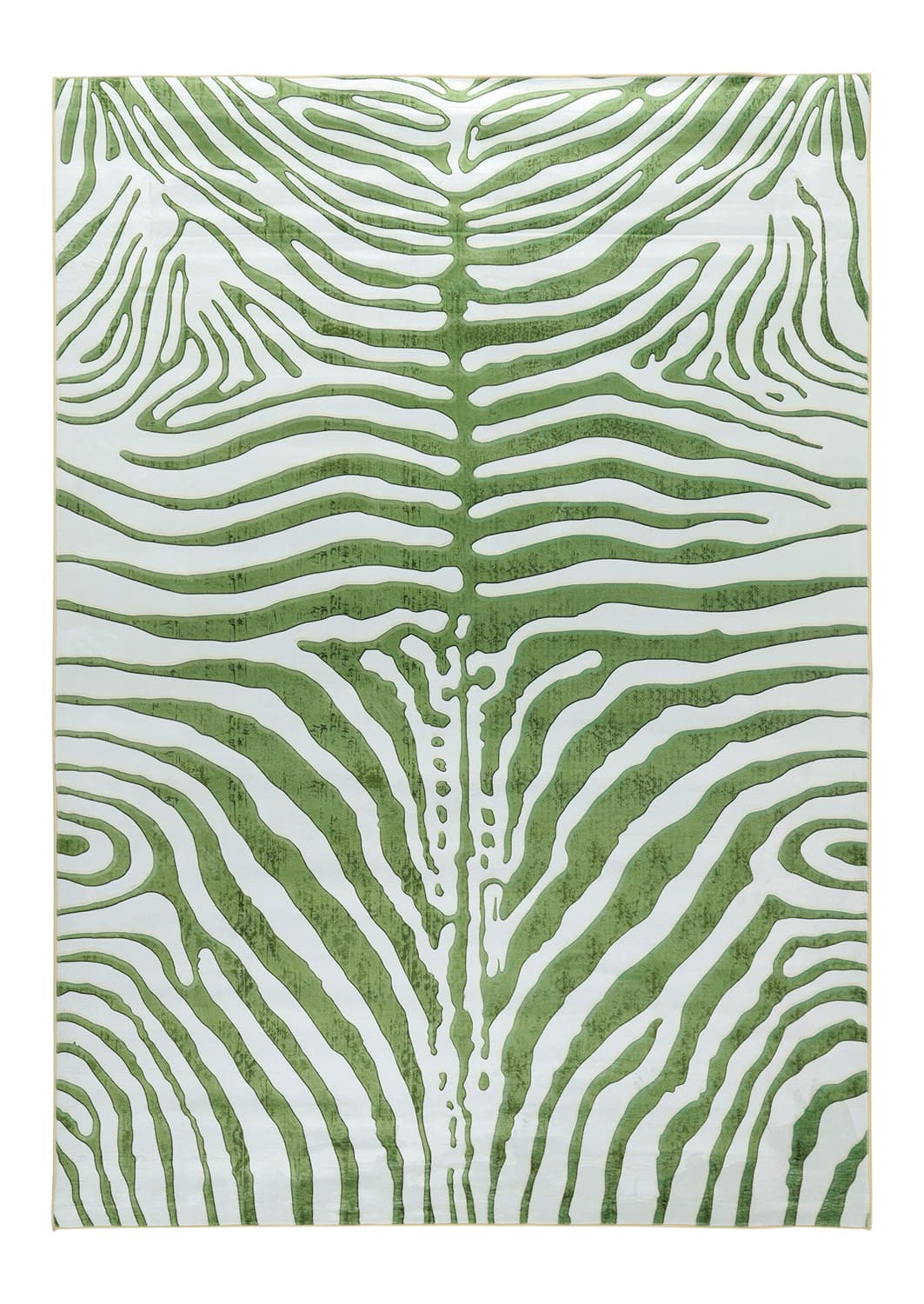 Wiltonmatta - Zebra (grön) (Storlek: 200 x 280 cm)
