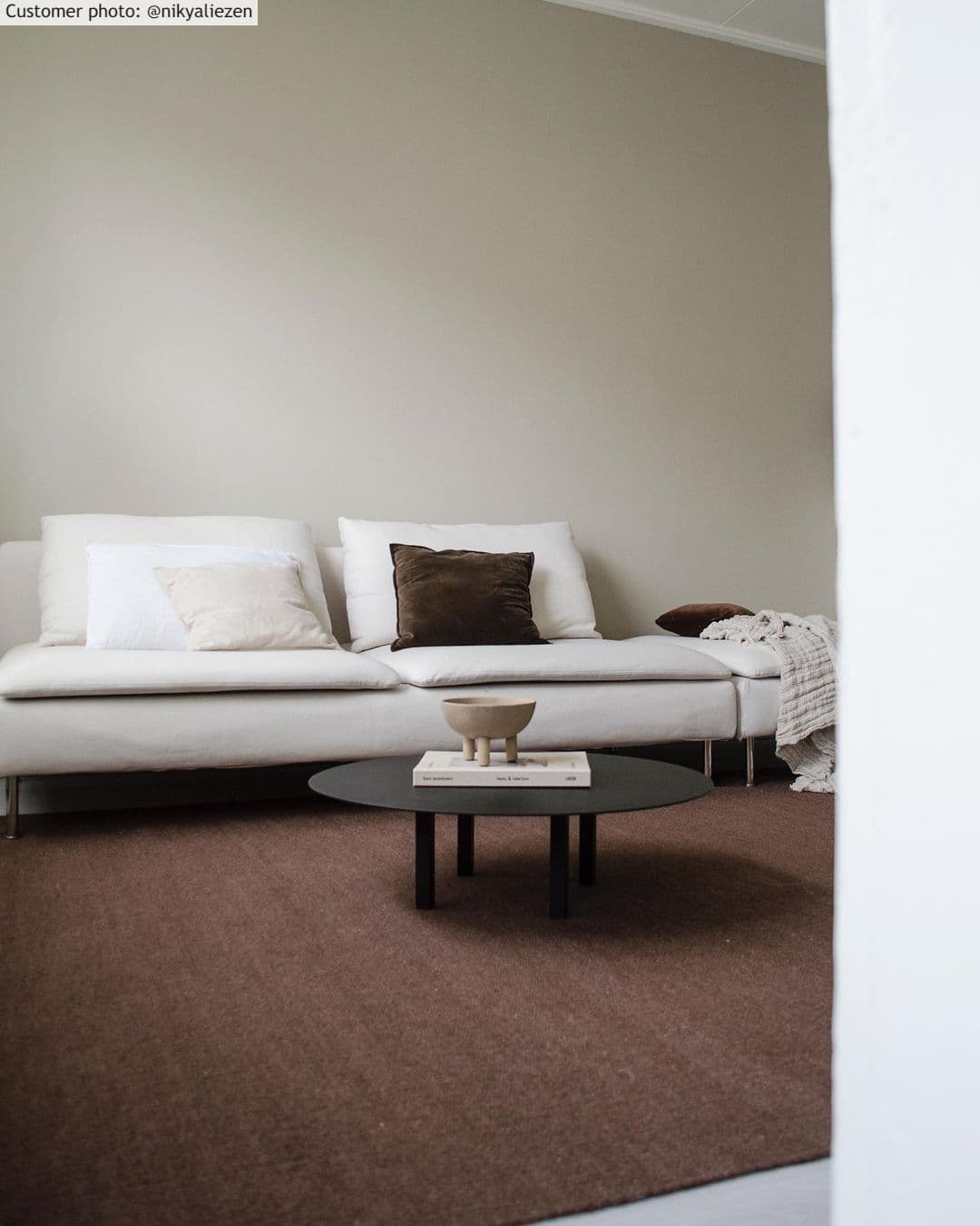 Ullmatta - Hamilton (Deep Taupe) (Storlek: 133 x 190 cm)