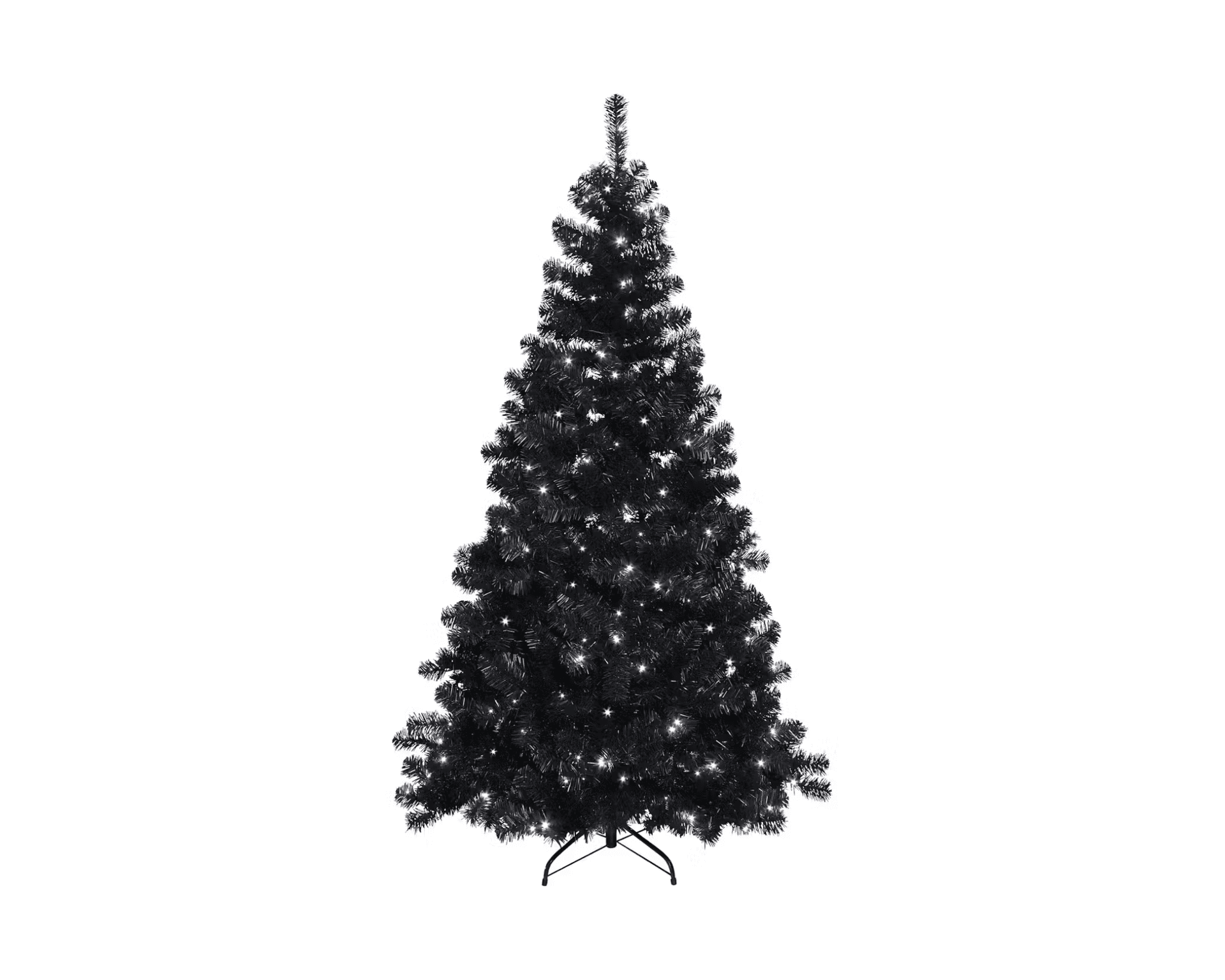 Star Trading Ottawa plastgran med LED 210 cm svart