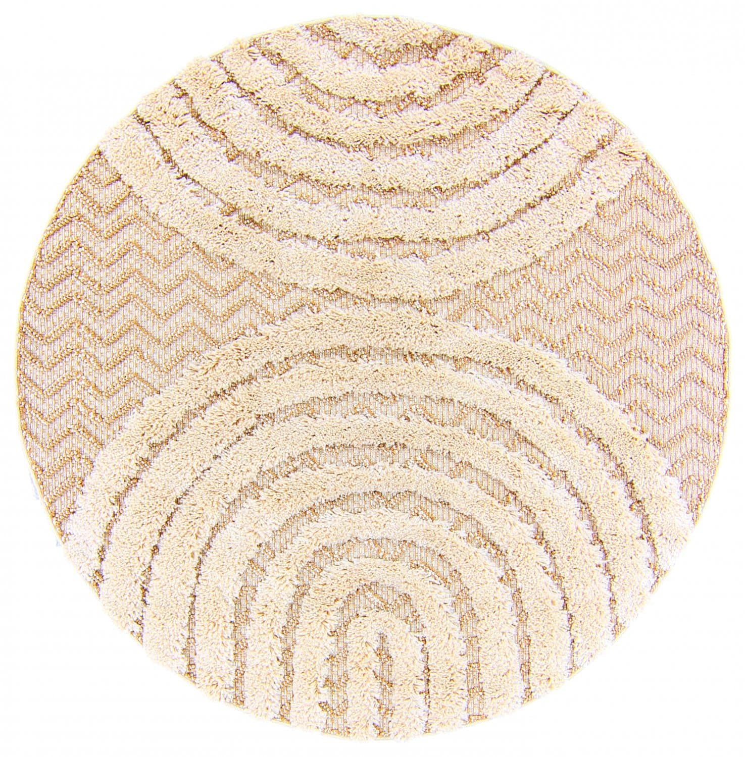 Runda mattor - Ronda (beige) (Storlek: Ø 200 cm)