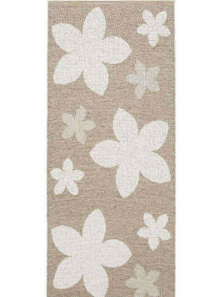 Plastmattor - Horredsmattan Flower (beige) (Storlek: 70 x 100 cm)