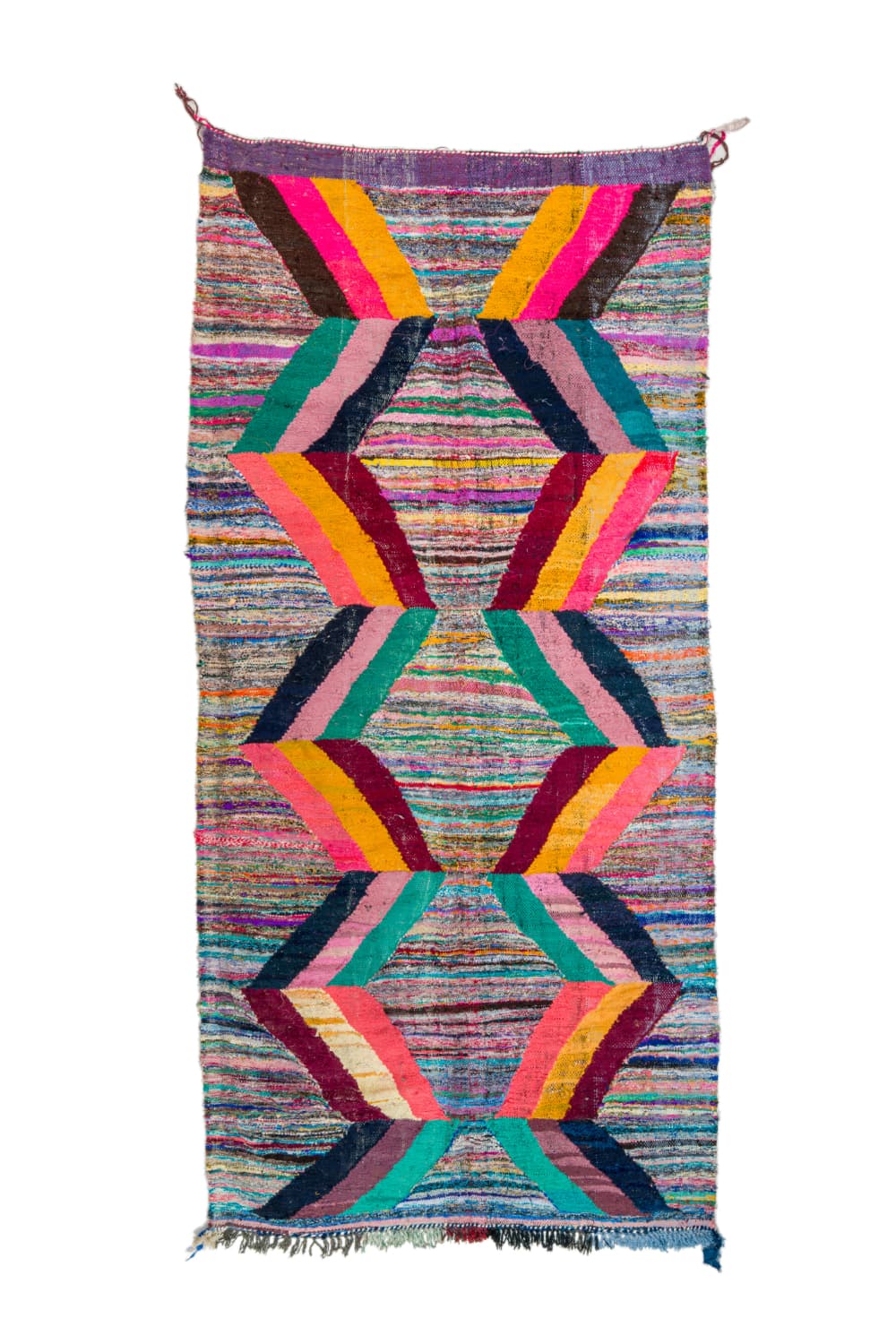 Marockansk Boucherouite-matta 150 x 325 cm (Storlek: 150 x 325 cm)