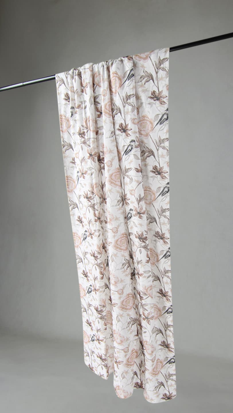 Gardiner - Bomullsgardin - Gullan (beige) (Storlek: 140 x 250 cm)