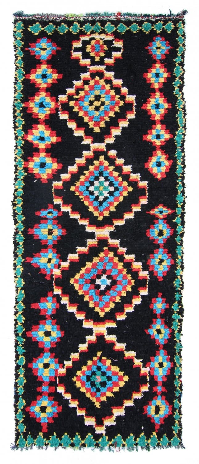 Marockansk Boucherouite-matta 370 x 145 cm