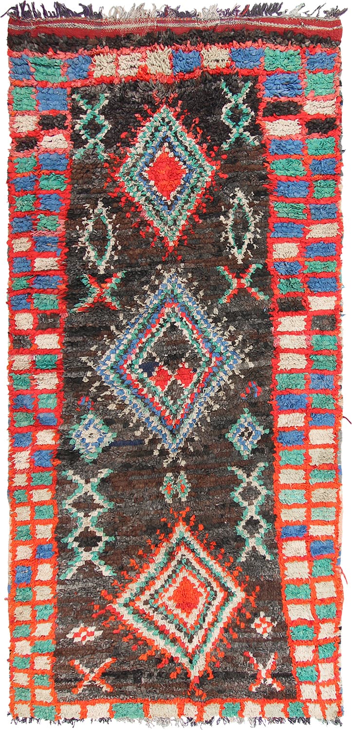 Marockansk Boucherouite-matta 270 x 120 cm (Storlek: 270 x 120 cm)