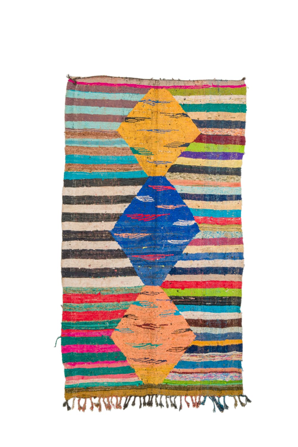 Marockansk Boucherouite-matta 135 x 230 cm (Storlek: 135 x 230 cm)