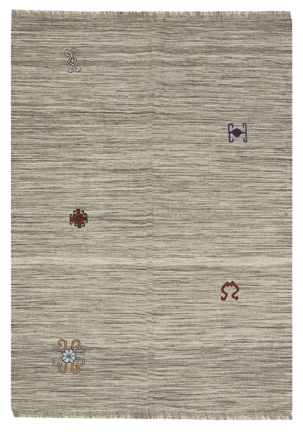 Orientalisk Matta - Modern Kelim Hand Woven - 157 x 227 cm (Storlek: 157 x 227 cm)