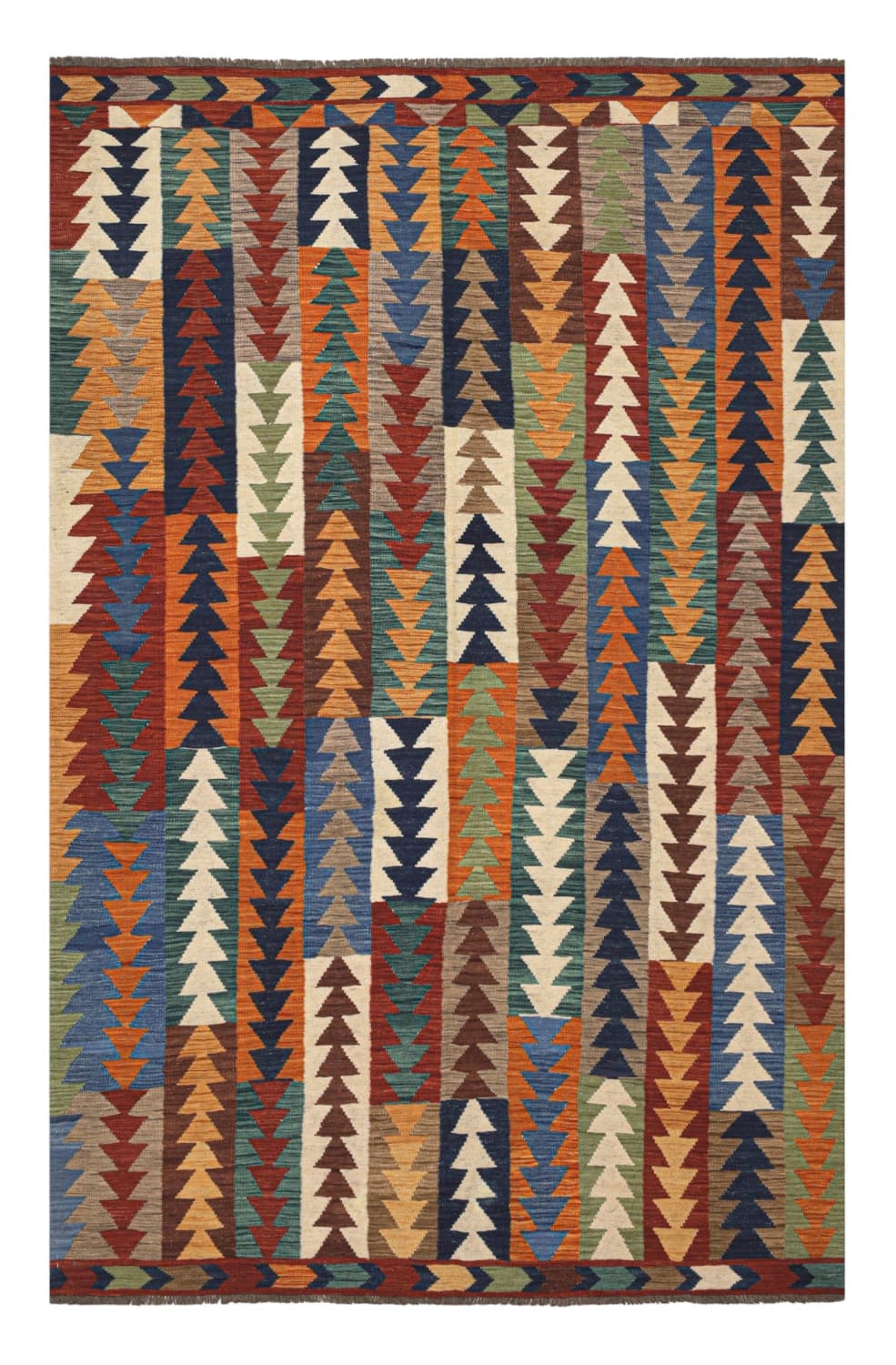 Orientalisk Matta - Hazara Kelim Hand Woven - 194 x 299 cm (Storlek: 194 x 299 cm)