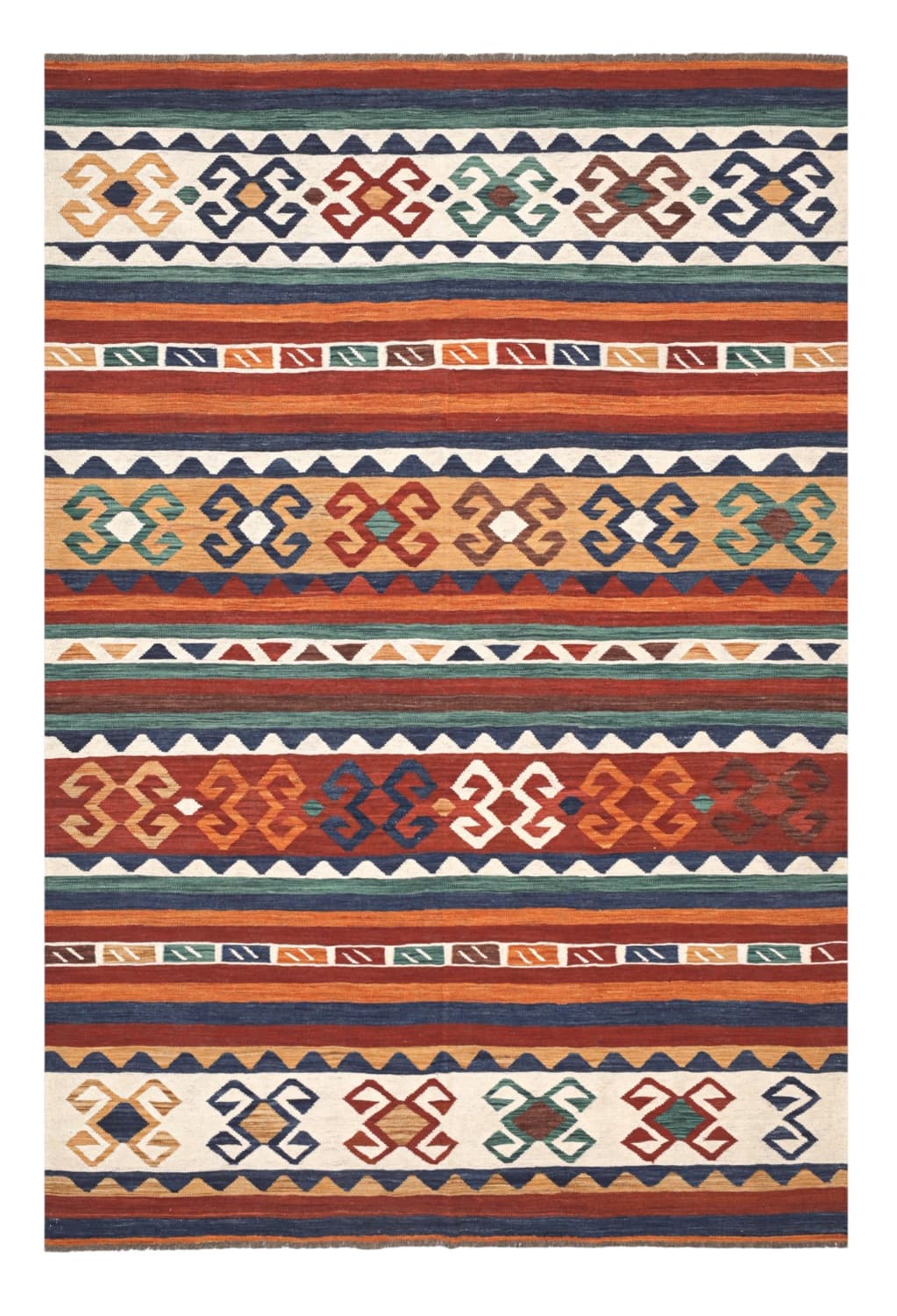 Orientalisk Matta - Hazara Kelim Hand Woven - 205 x 287 cm (Storlek: 205 x 287 cm)