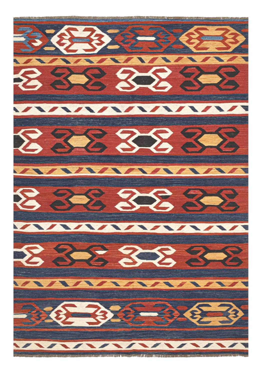 Orientalisk Matta - Hazara Kelim Hand Woven - 198 x 289 cm (Storlek: 198 x 289 cm)