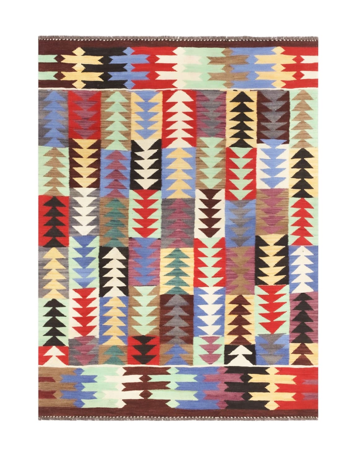 Orientalisk Matta - Hazara Kelim Hand Woven - 154 x 201 cm (Storlek: 154 x 201 cm)