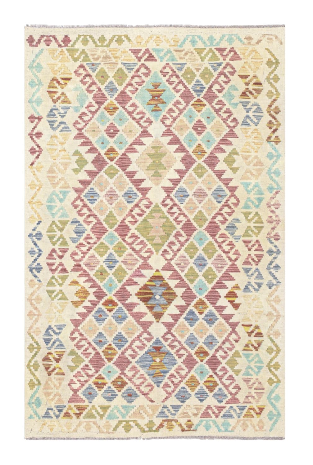 Orientalisk Matta - Vegi Kelim Hand Woven - 99 x 155 cm (Storlek: 99 x 155 cm)