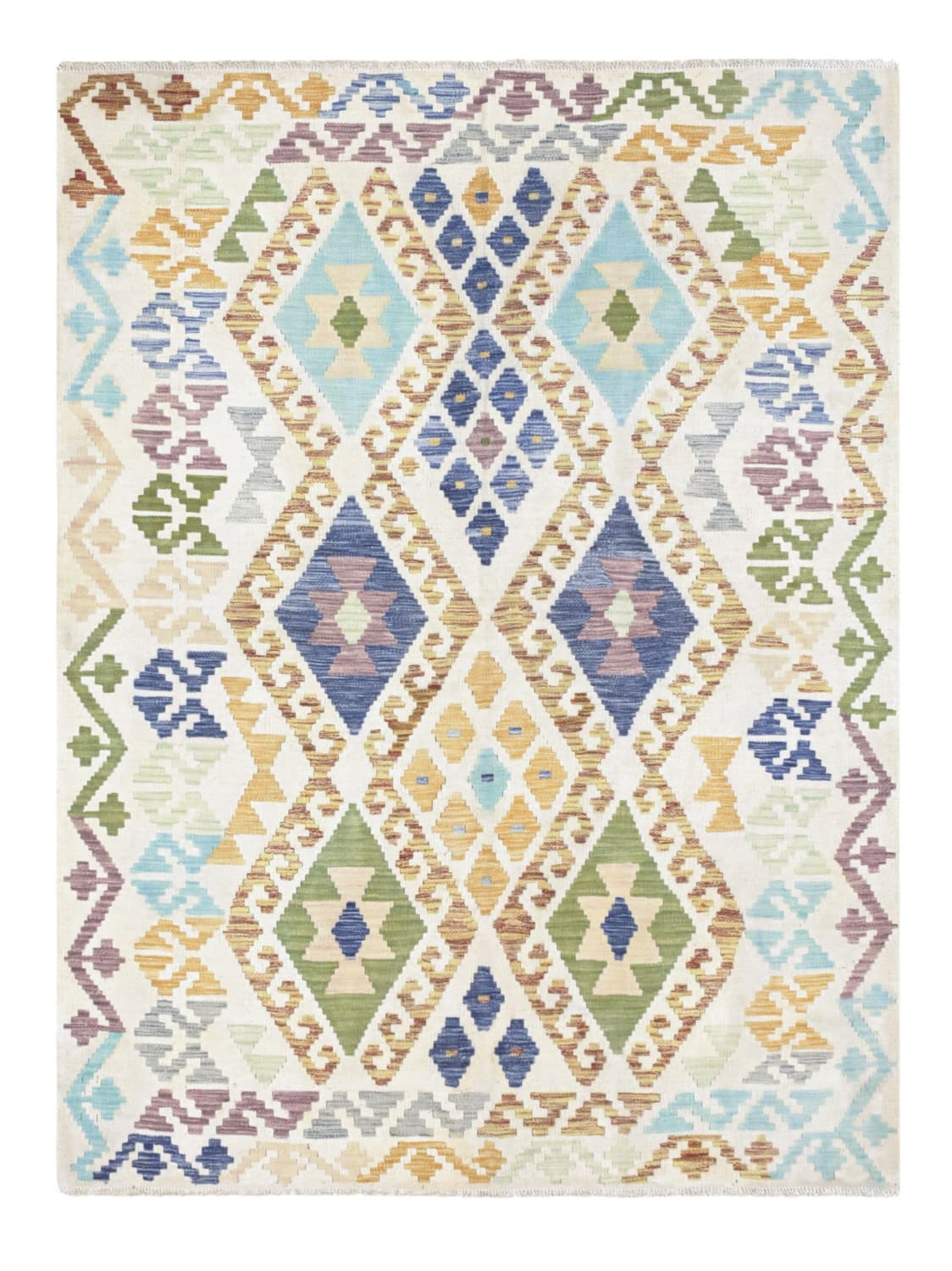 Orientalisk Matta - Vegi Kelim Hand Woven - 159 x 200 cm (Storlek: 159 x 200 cm)