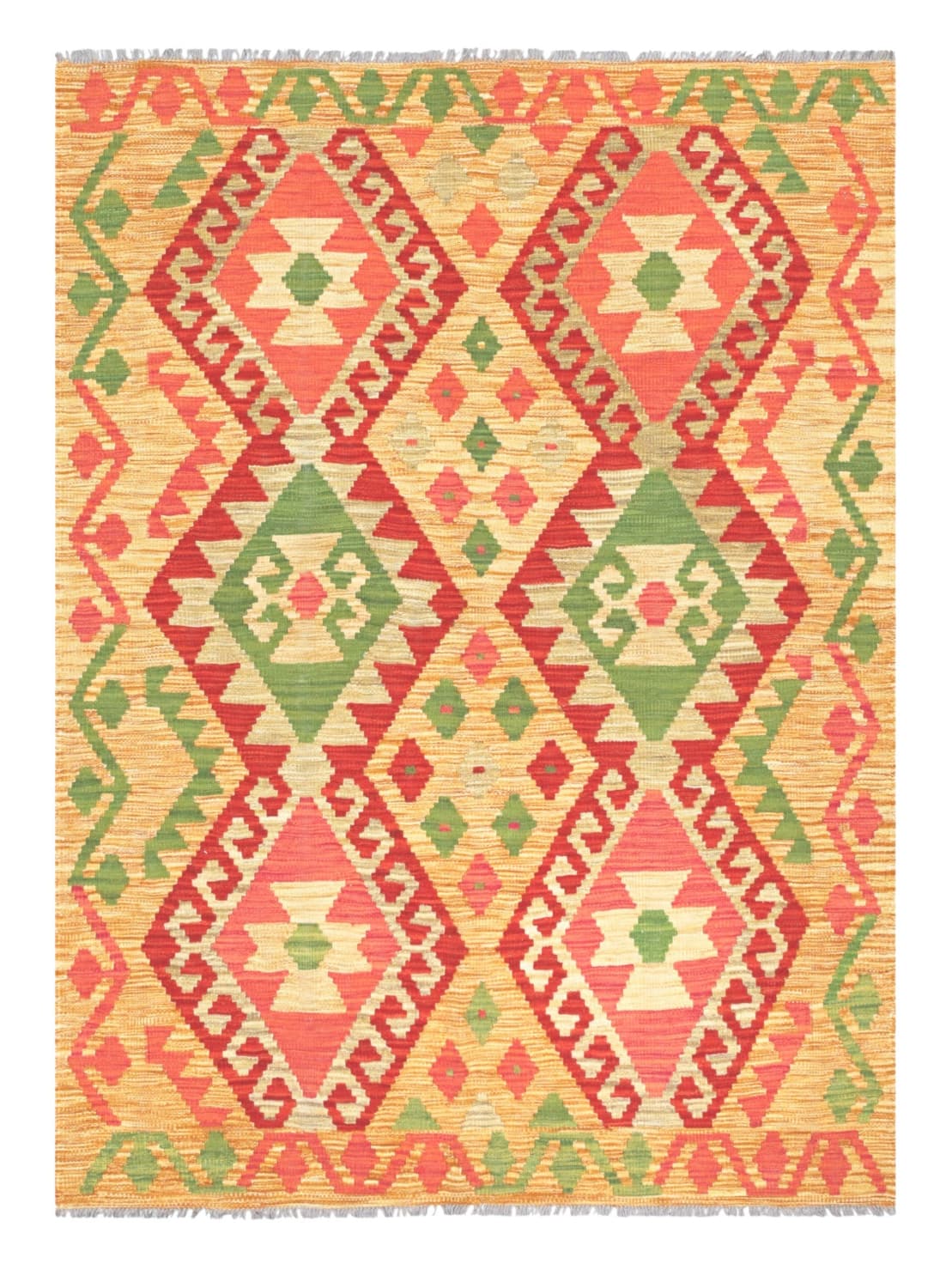 Orientalisk Matta - Vegi Kelim Hand Woven - 129 x 177 cm (Storlek: 129 x 177 cm)
