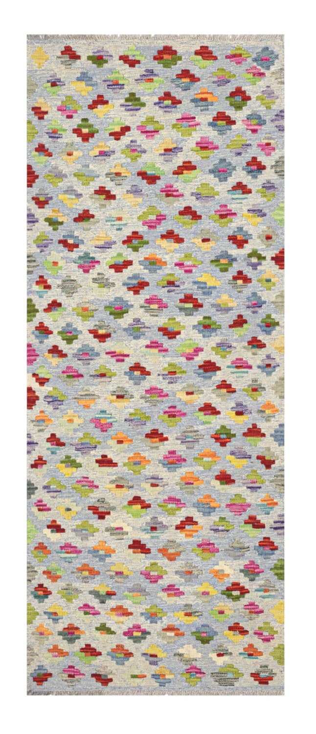 Orientalisk Matta - Vegi Kelim Hand Woven - 77 x 197 cm (Storlek: 77 x 197 cm)
