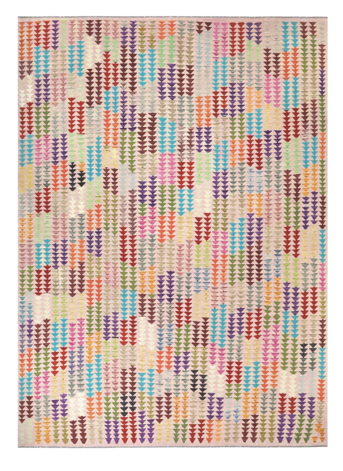 Orientalisk Matta - Vegi Kelim Hand Woven - 298 x 403 cm (Storlek: 298 x 403 cm)