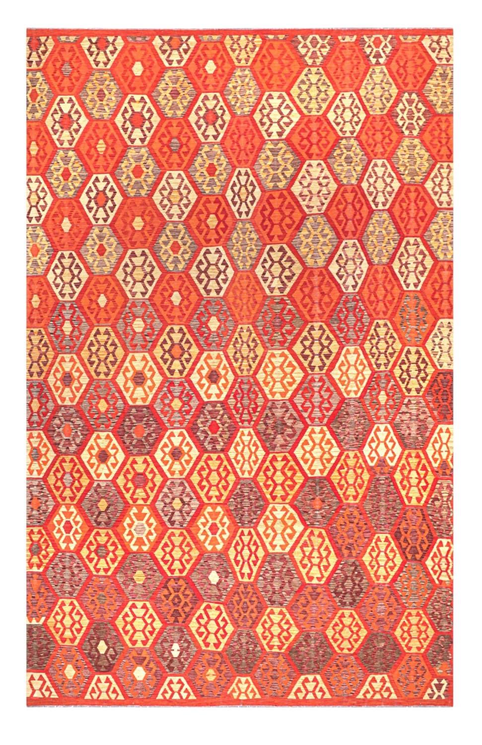 Orientalisk Matta - Vegi Kelim Hand Woven - 301 x 487 cm (Storlek: 301 x 487 cm)