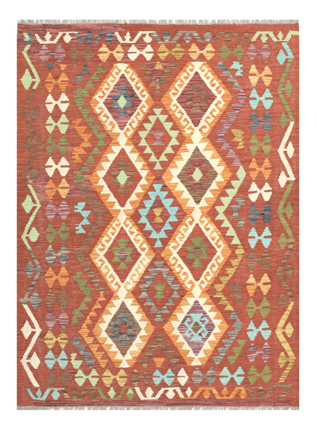 Orientalisk Matta - Vegi Kelim Hand Woven - 130 x 176 cm (Storlek: 130 x 176 cm)