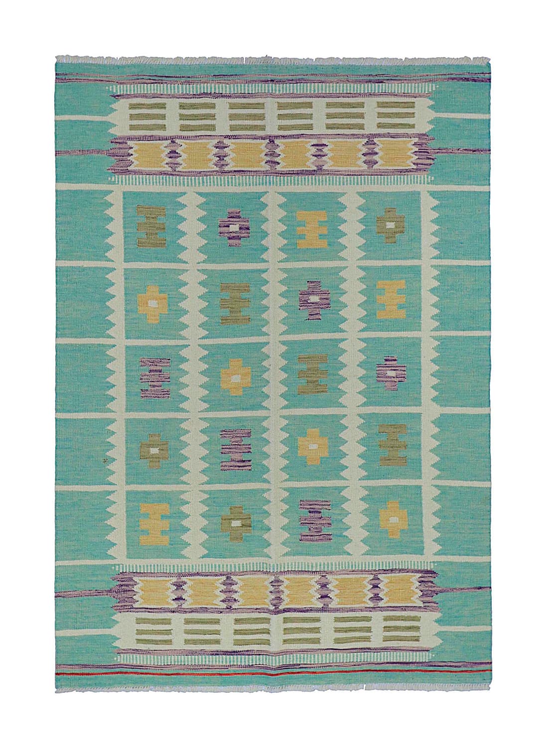 Orientalisk Matta - Vegi Kelim Hand Woven - 124 x 179 cm (Storlek: 124 x 179 cm)
