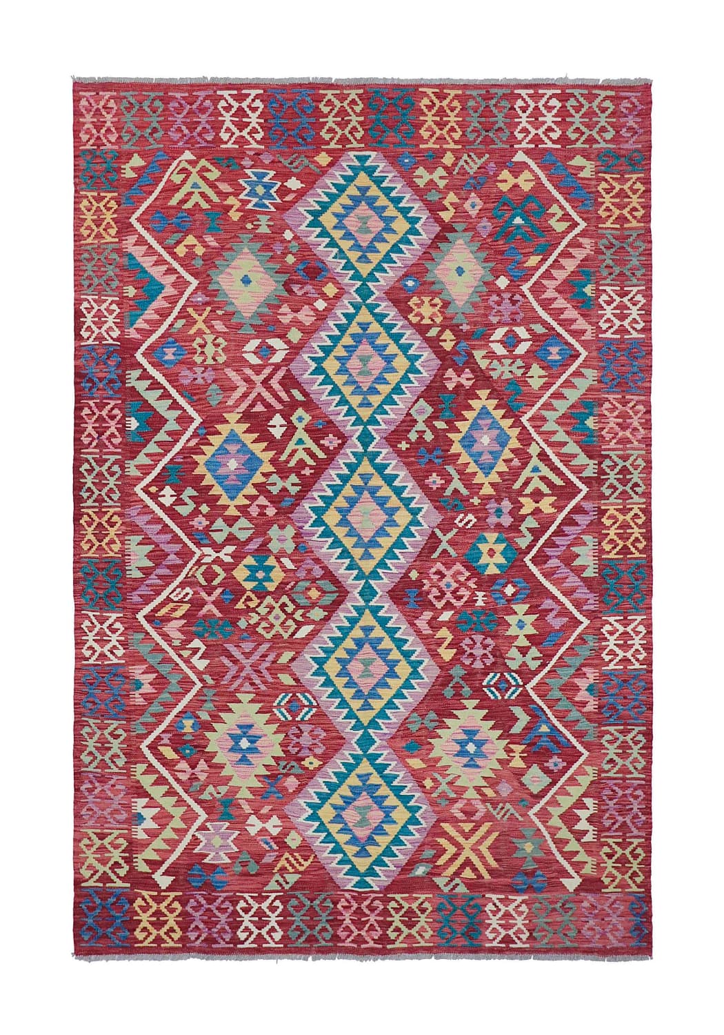 Orientalisk Matta - Vegi Kelim Hand Woven - 161 x 243 cm (Storlek: 161 x 243 cm)