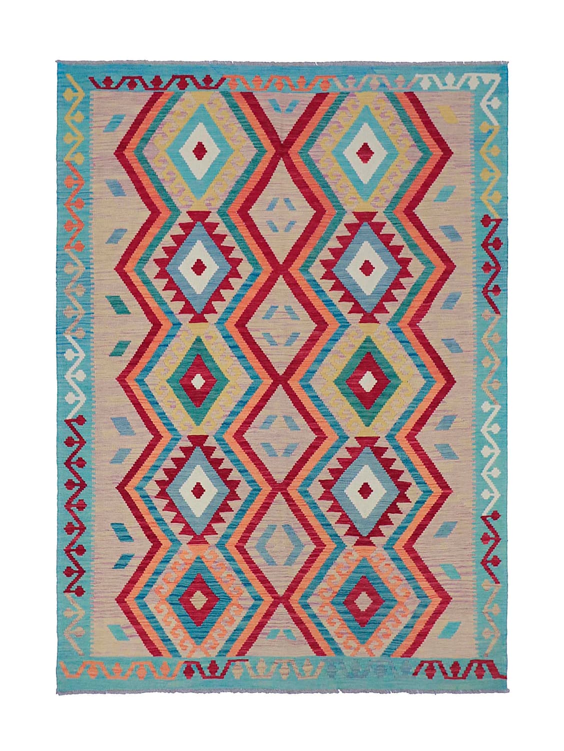 Orientalisk Matta - Vegi Kelim Hand Woven - 175 x 247 cm (Storlek: 175 x 247 cm)