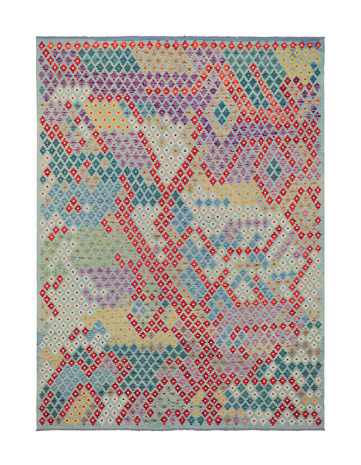 Orientalisk Matta - Vegi Kelim Hand Woven - 211 x 288 cm (Storlek: 211 x 288 cm)