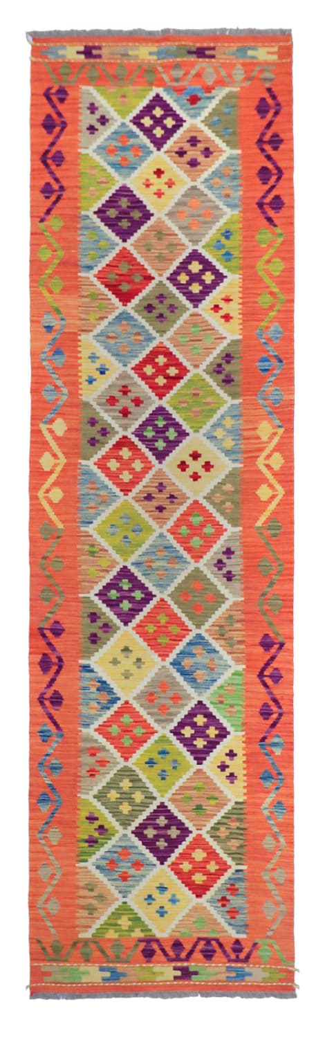 Orientalisk Matta - Vegi Kelim Hand Woven - 79 x 298 cm (Storlek: 79 x 298 cm)