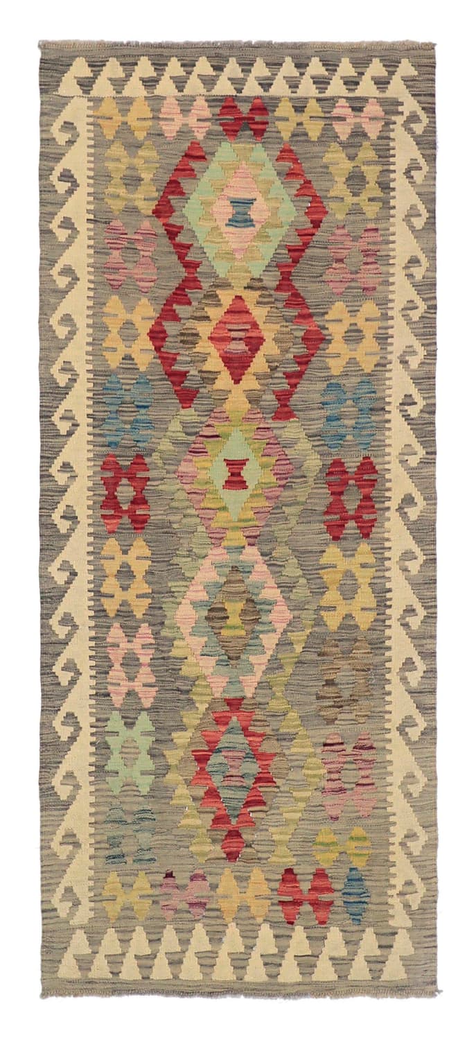 Orientalisk Matta - Vegi Kelim Hand Woven - 81 x 199 cm (Storlek: 81 x 199 cm)
