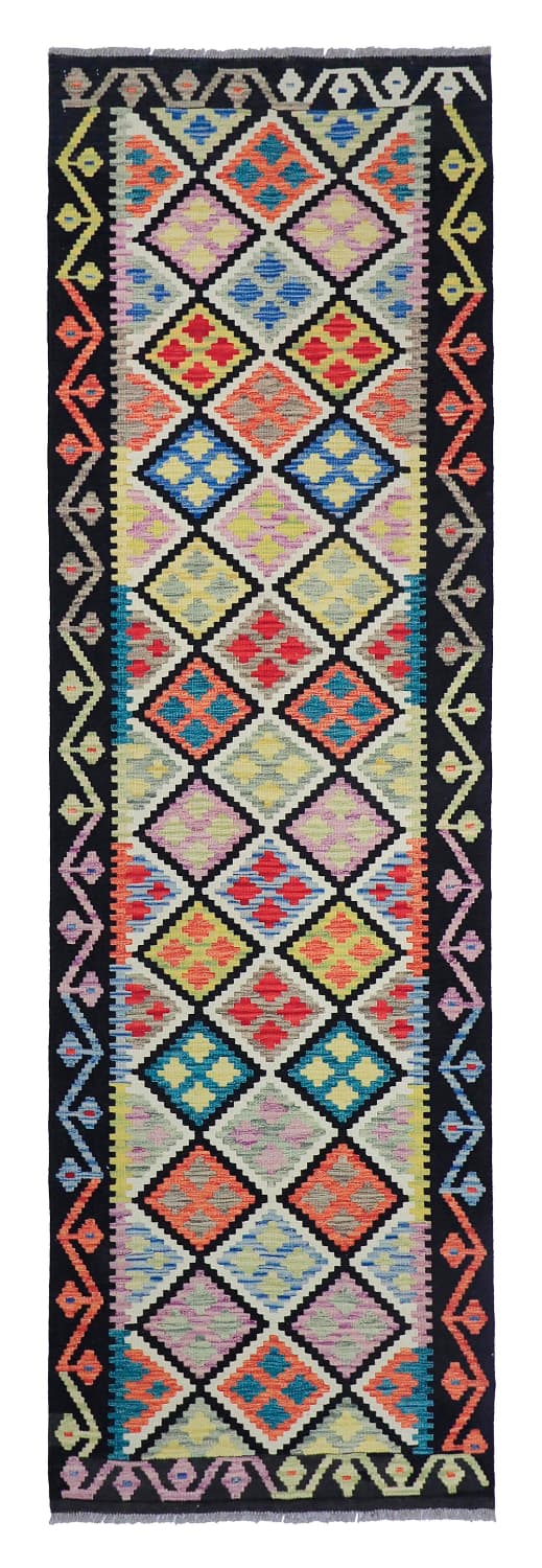 Orientalisk Matta - Vegi Kelim Hand Woven - 80 x 268 cm (Storlek: 80 x 268 cm)