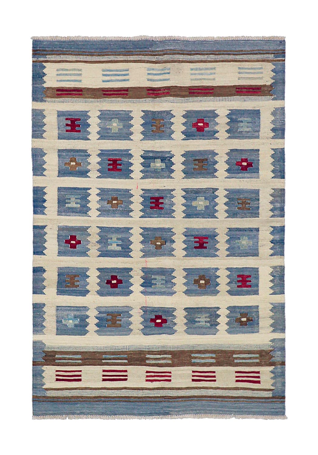 Orientalisk Matta - Vegi Kelim Hand Woven - 98 x 151 cm (Storlek: 98 x 151 cm)