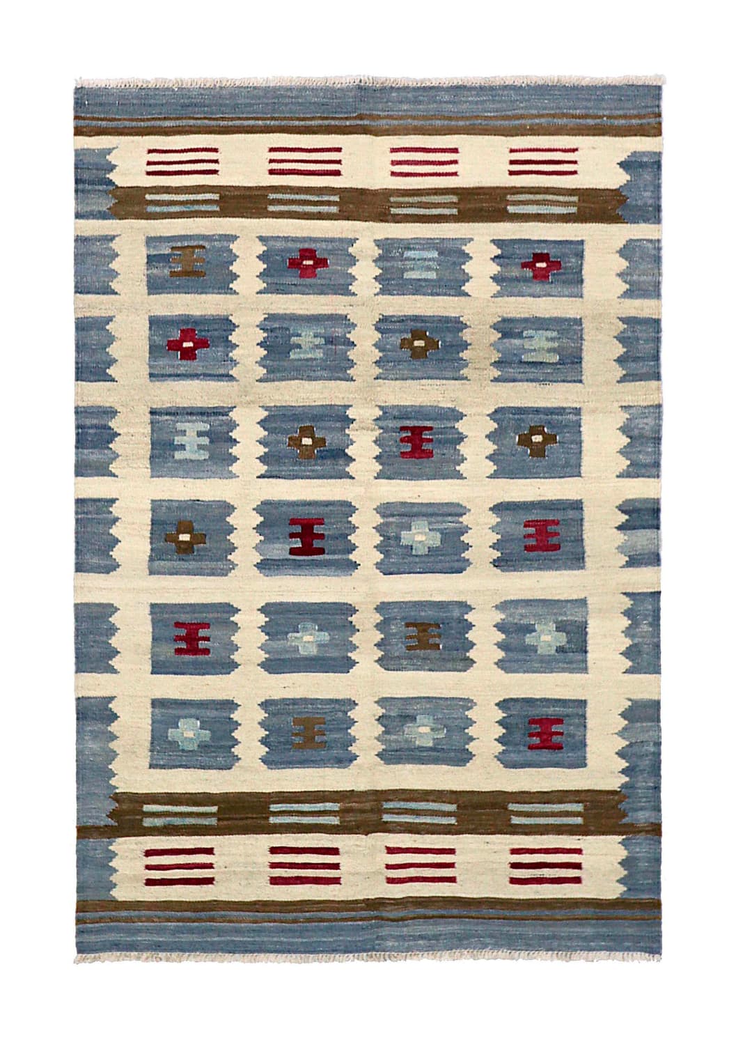 Orientalisk Matta - Vegi Kelim Hand Woven - 100 x 148 cm (Storlek: 100 x 148 cm)