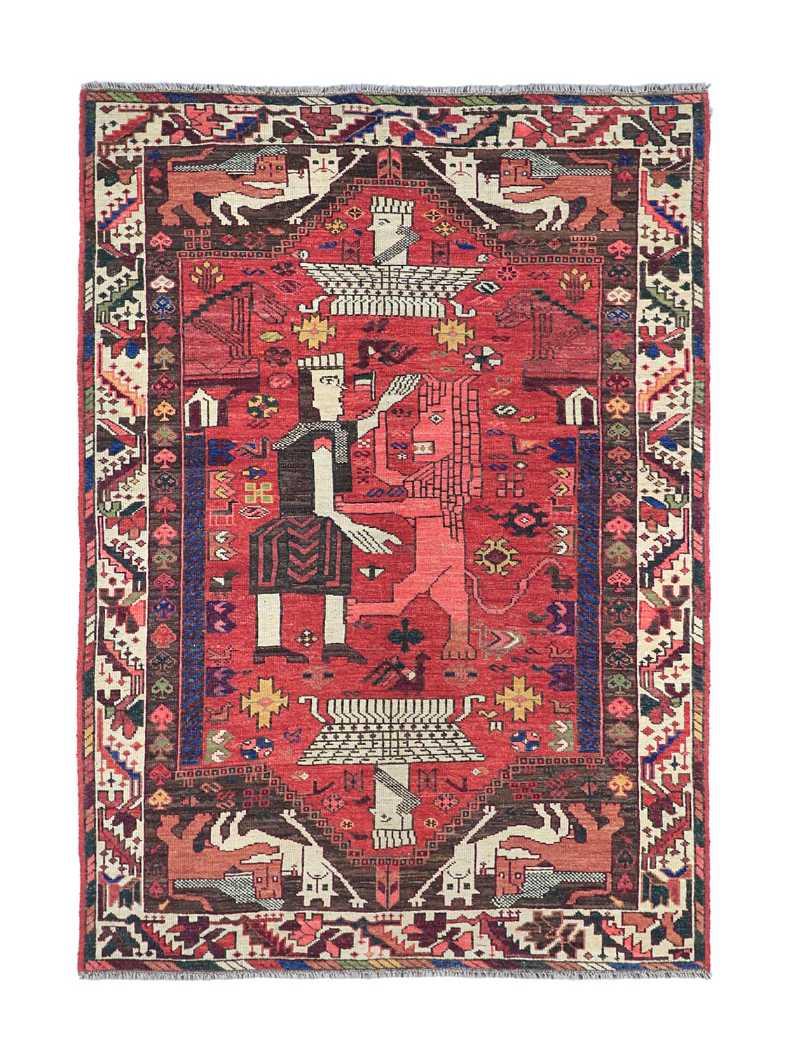 Orientalisk Matta - Tribal Hand Knotted - 154 x 221 cm (Storlek: 154 x 221 cm)