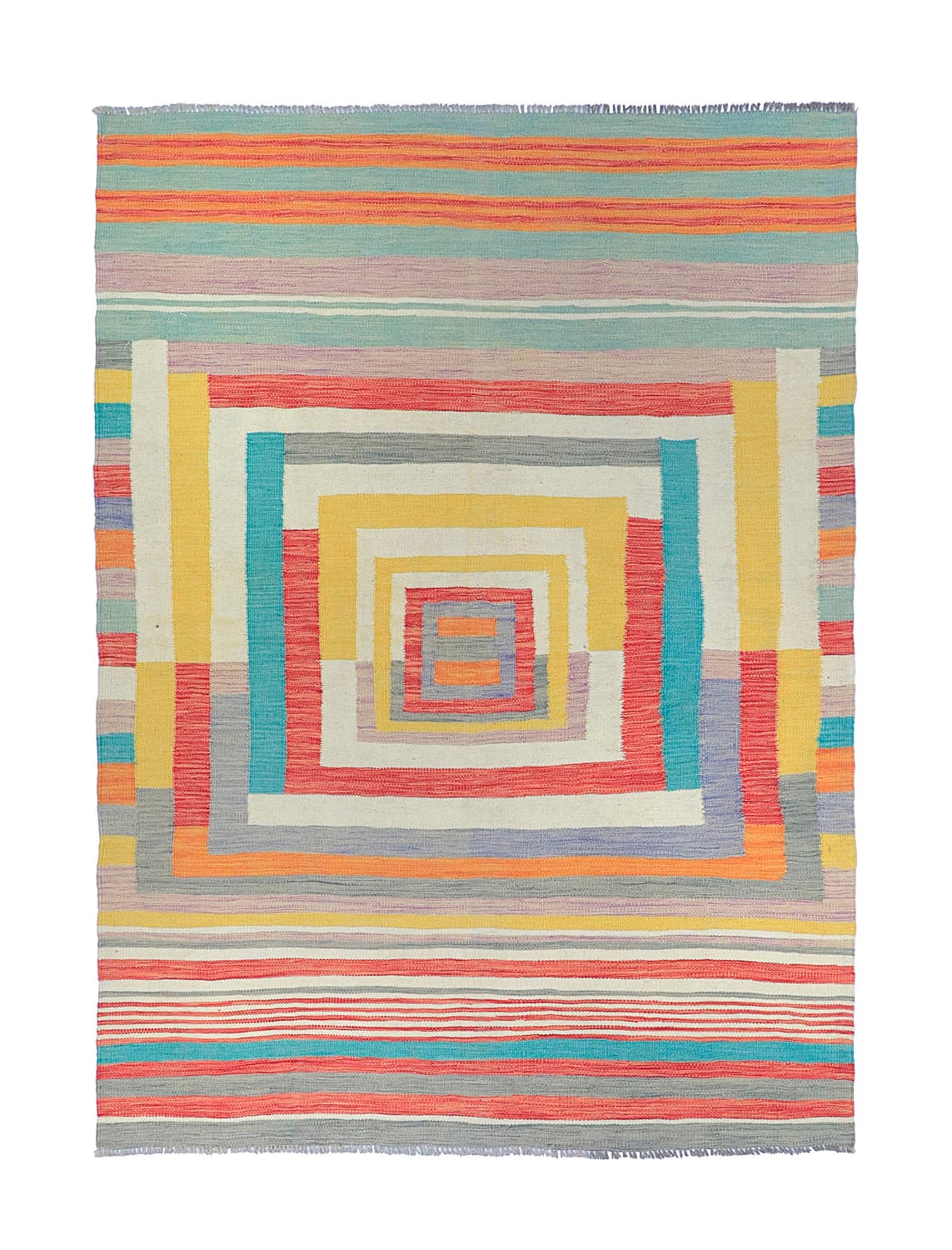 Orientalisk Matta - Kelim Hand Woven - 151 x 202 cm (Storlek: 151 x 202 cm)