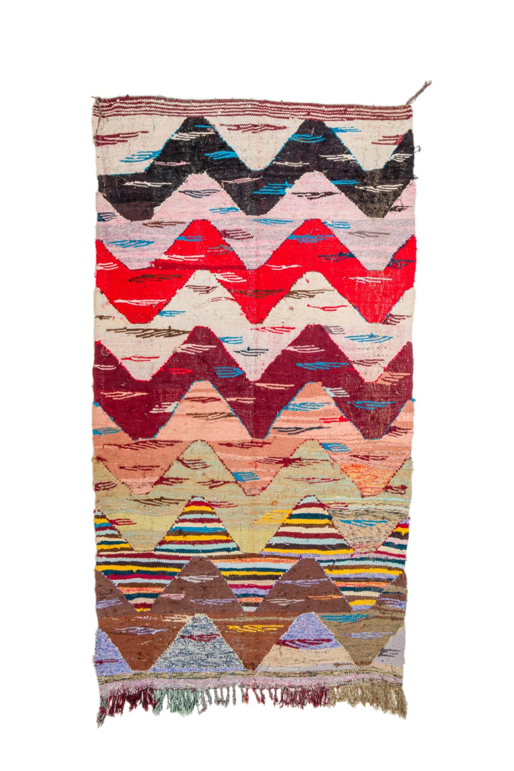 Marockansk Boucherouite-matta 160 x 295 cm (Storlek: 160 x 295 cm)