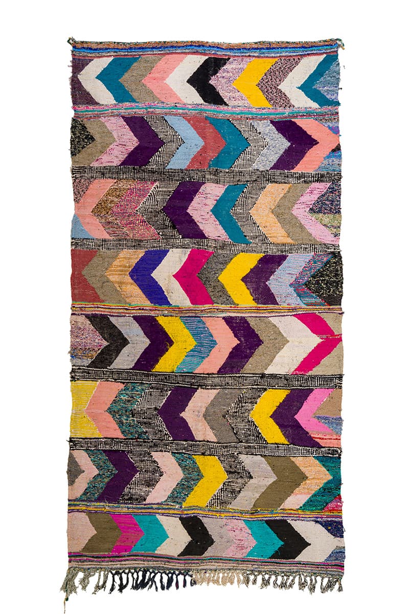 Marockansk Boucherouite-matta 160 x 325 cm (Storlek: 160 x 325 cm)