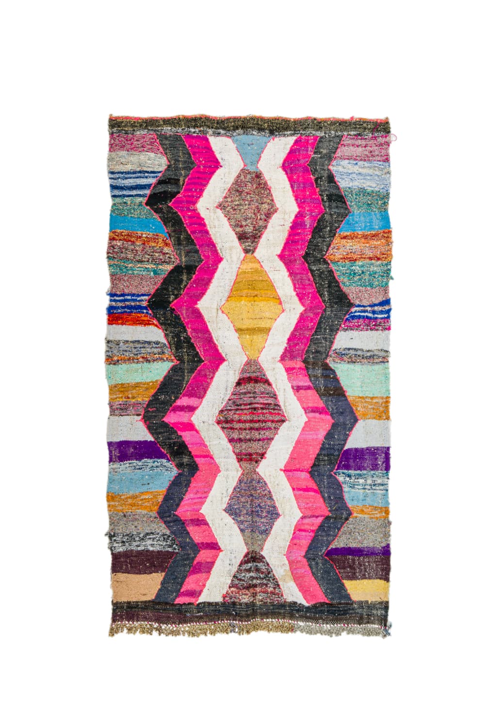 Marockansk Boucherouite-matta 150 x 255 cm (Storlek: 150 x 255 cm)