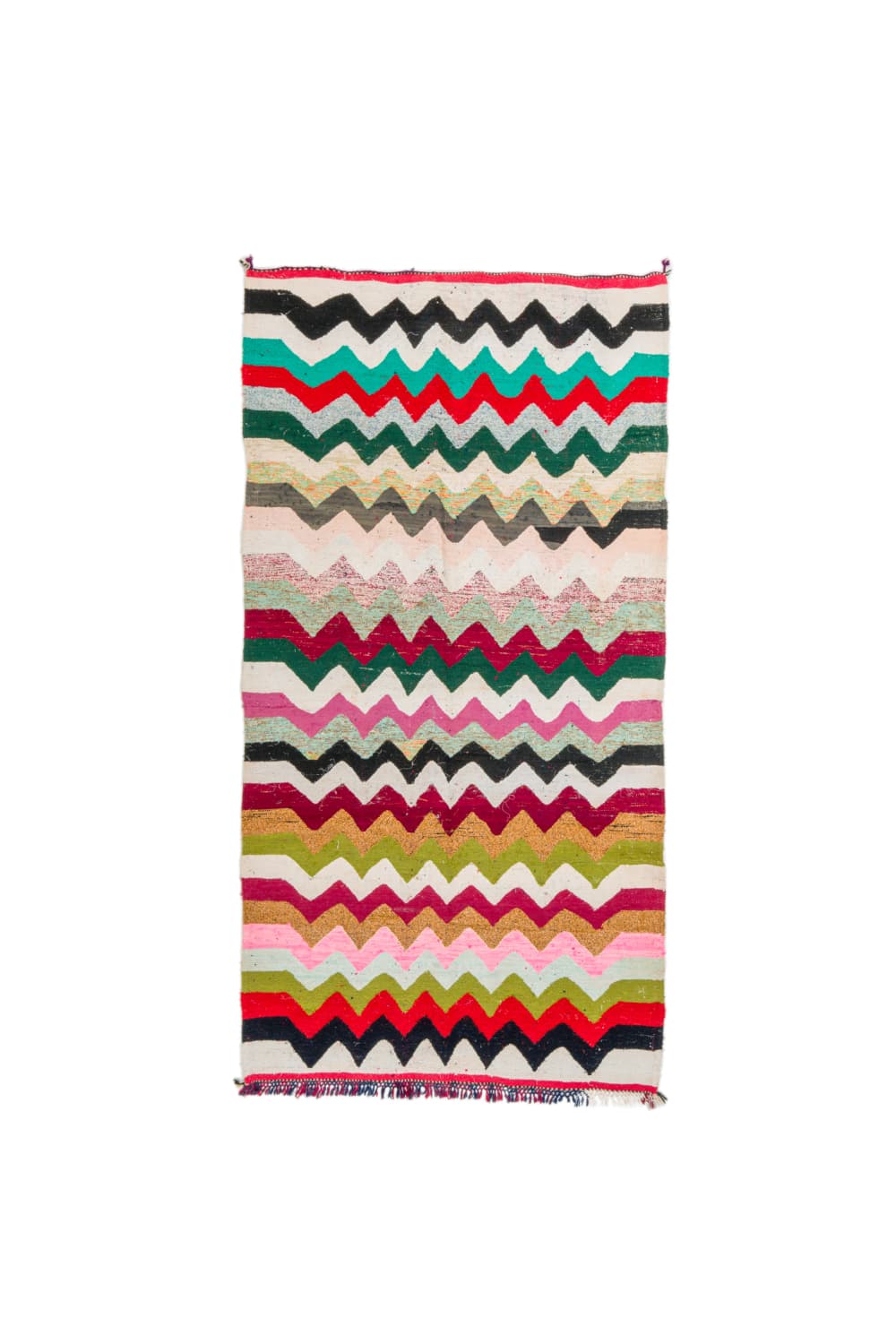 Marockansk Boucherouite-matta 120 x 235 cm (Storlek: 120 x 235 cm)