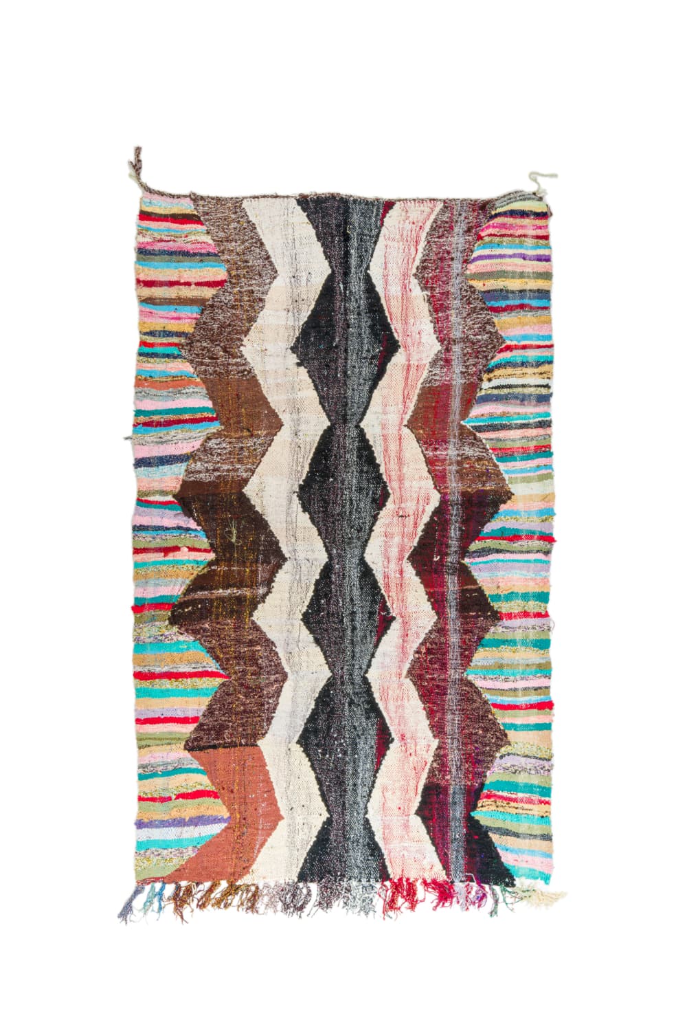 Marockansk Boucherouite-matta 140 x 230 cm (Storlek: 140 x 230 cm)
