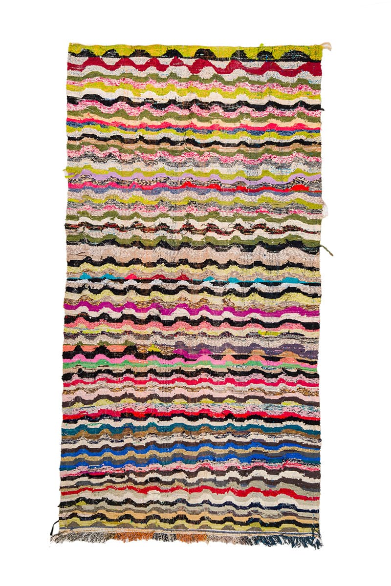 Marockansk Boucherouite-matta 150 x 305 cm (Storlek: 150 x 305 cm)