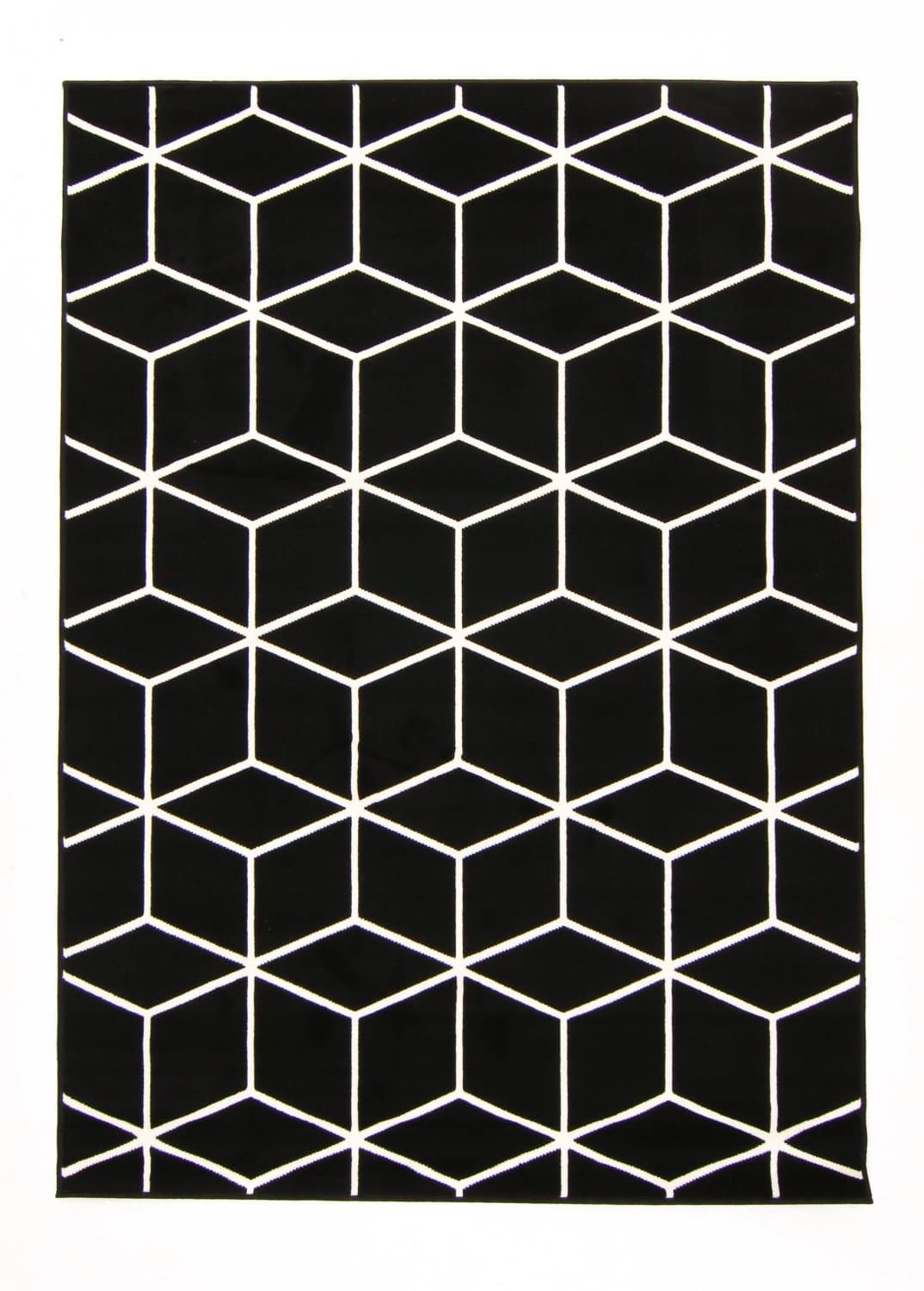 Wiltonmatta - Florence Square (svart) (Storlek: 200 x 290 cm)